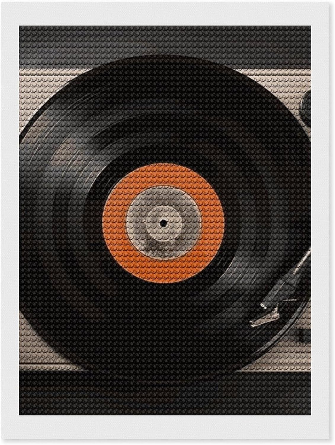 HJTRW Vintage Vinyl Record Diamond Art Painting Kits for Adults