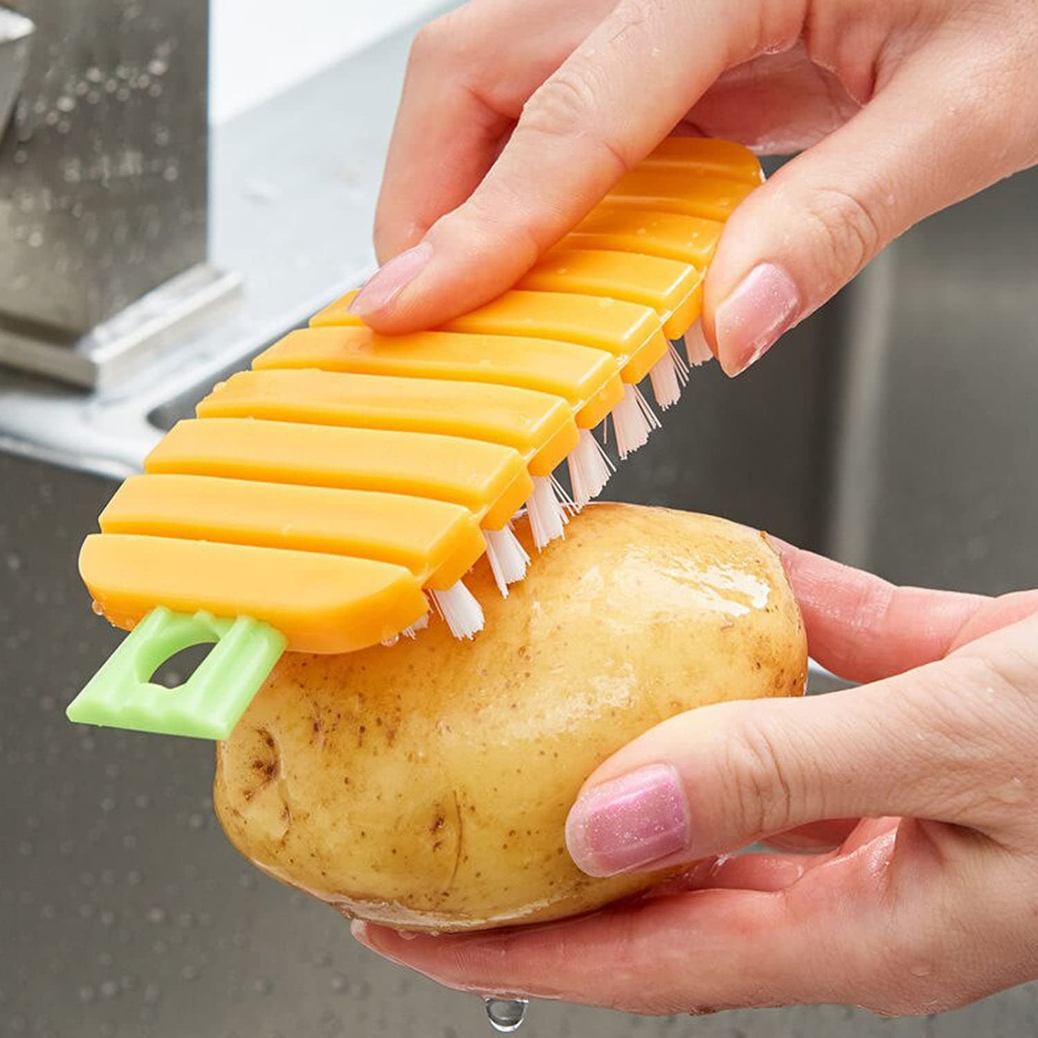 Vegetable Scrubbing Brush, Vegetable Scrubber Nonâ€‘Toxic Fruit Brush Carrot Shape Vegetable Brush for Potato for Vegetable (B0CXXB7CMC) Amazon Price History, Amazon Price Tracker