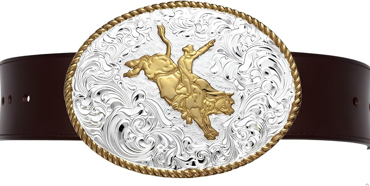 Crumrine Men's Bull Rider Buckle Silver One Size