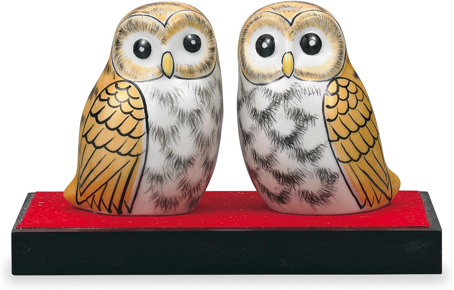 Kutani Yaki Wataya No.2.5 Pair Owl with Gold Glazed Colour AP7-1322