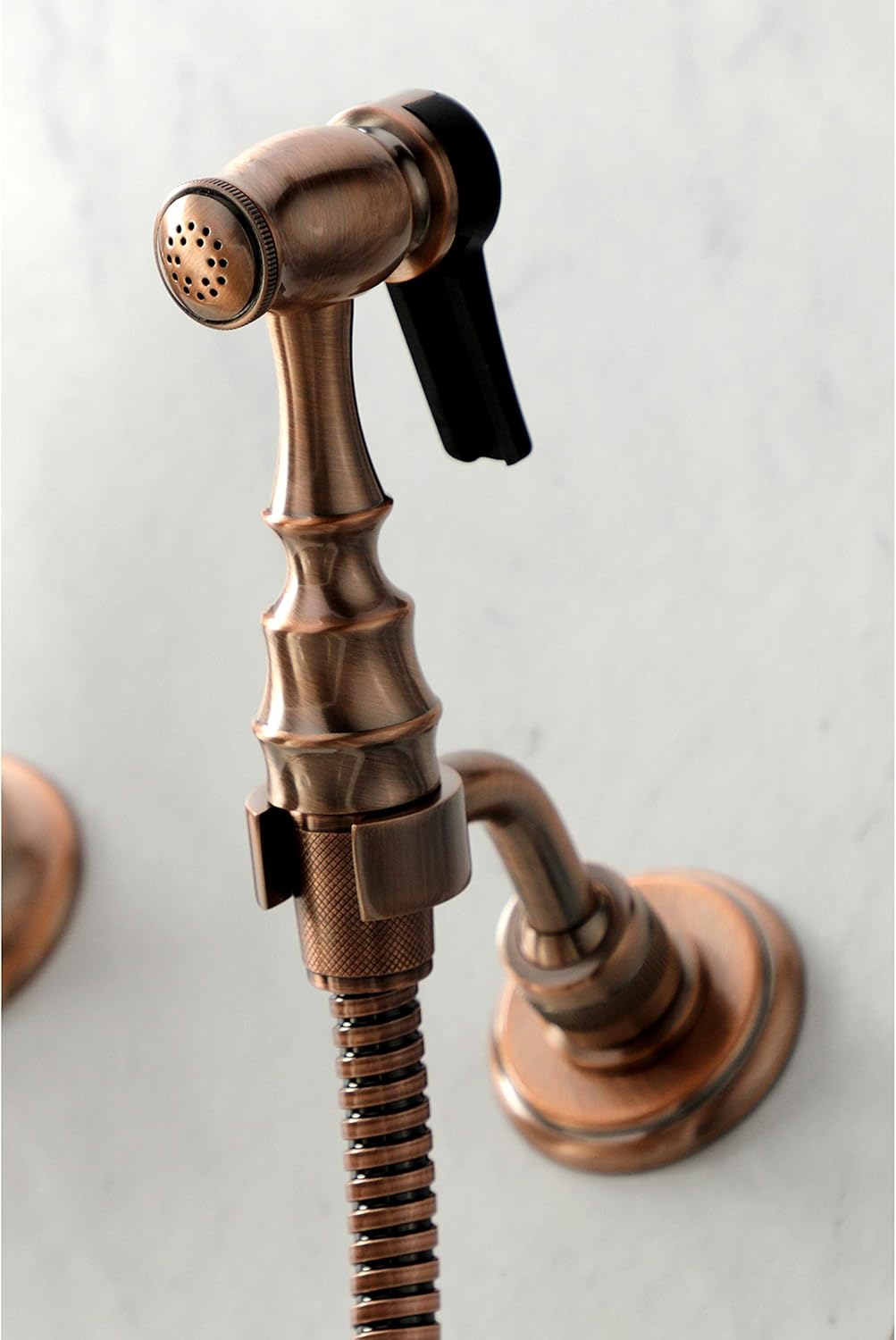 Super Deal Product Kingston Brass KS124PXBSAC Heritage Bridge Kitchen Faucet, Antique Copper