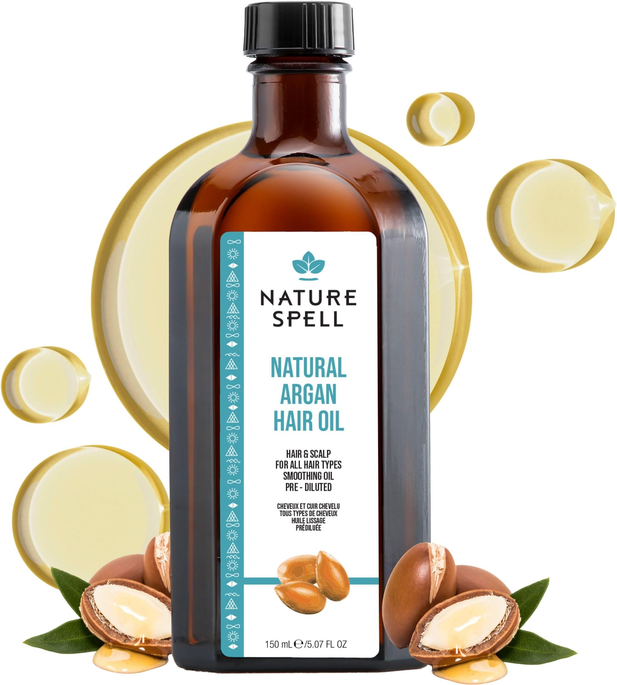 Argan Oil for Hair & Body, Targets Split Ends & Reduces Appearance of Scars, 5.07 Fl Oz