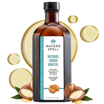 Nature Spell Argan Oil for Hair & Body, Targets Split Ends & Reduces Appearance of Scars, 5.07 Fl Oz