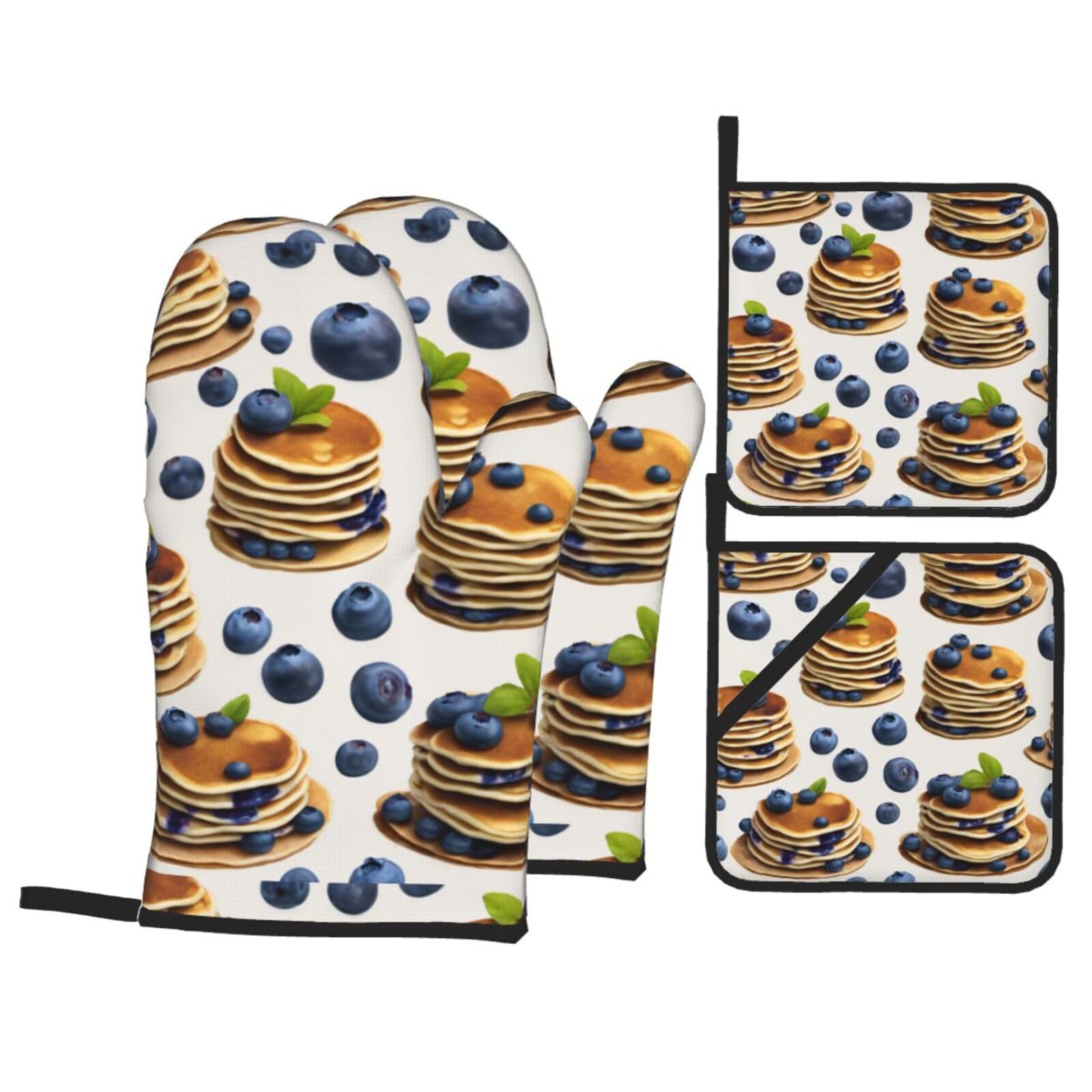 Ustensiles de cuisson isolés Blueberry pancakes03 pour grillades