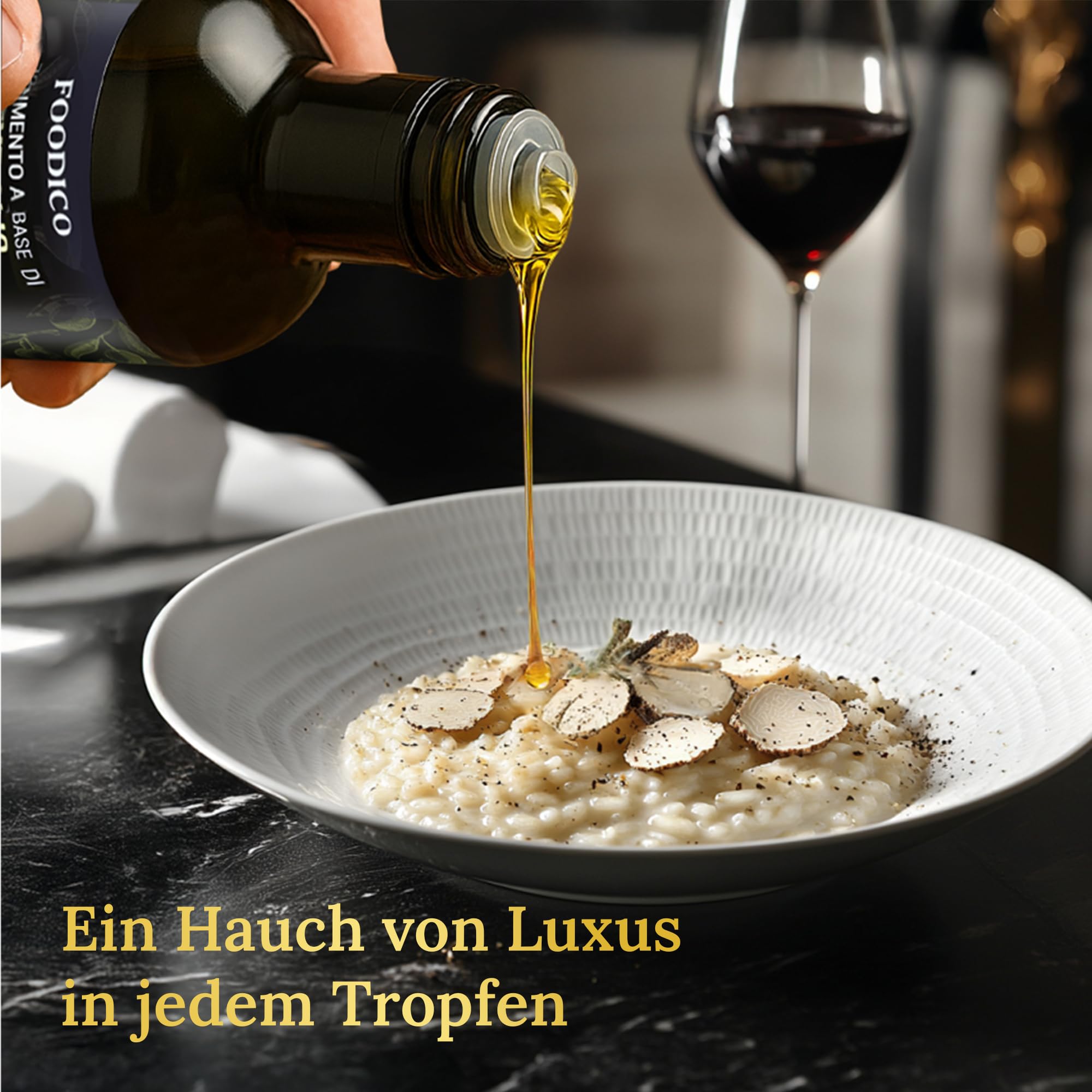 Foodico Weißes Trüffelöl | Italienisches Olivenöl Extra Vergine | mit weißem Trüffel | 250 ml - 3