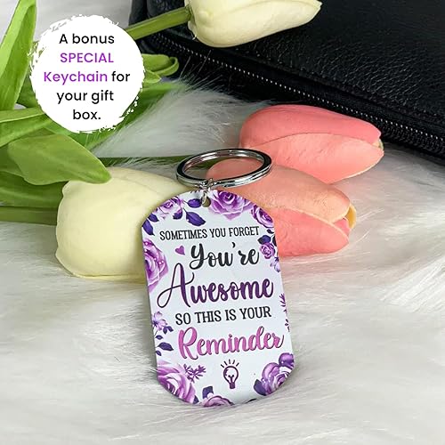 Miniatura 6 de Regalos para el día de la madre, cumpleaños para mamá, Sometimes You Forget You Are Awesome Regalos para mujeres de hija de 14 oz taza morada regalo