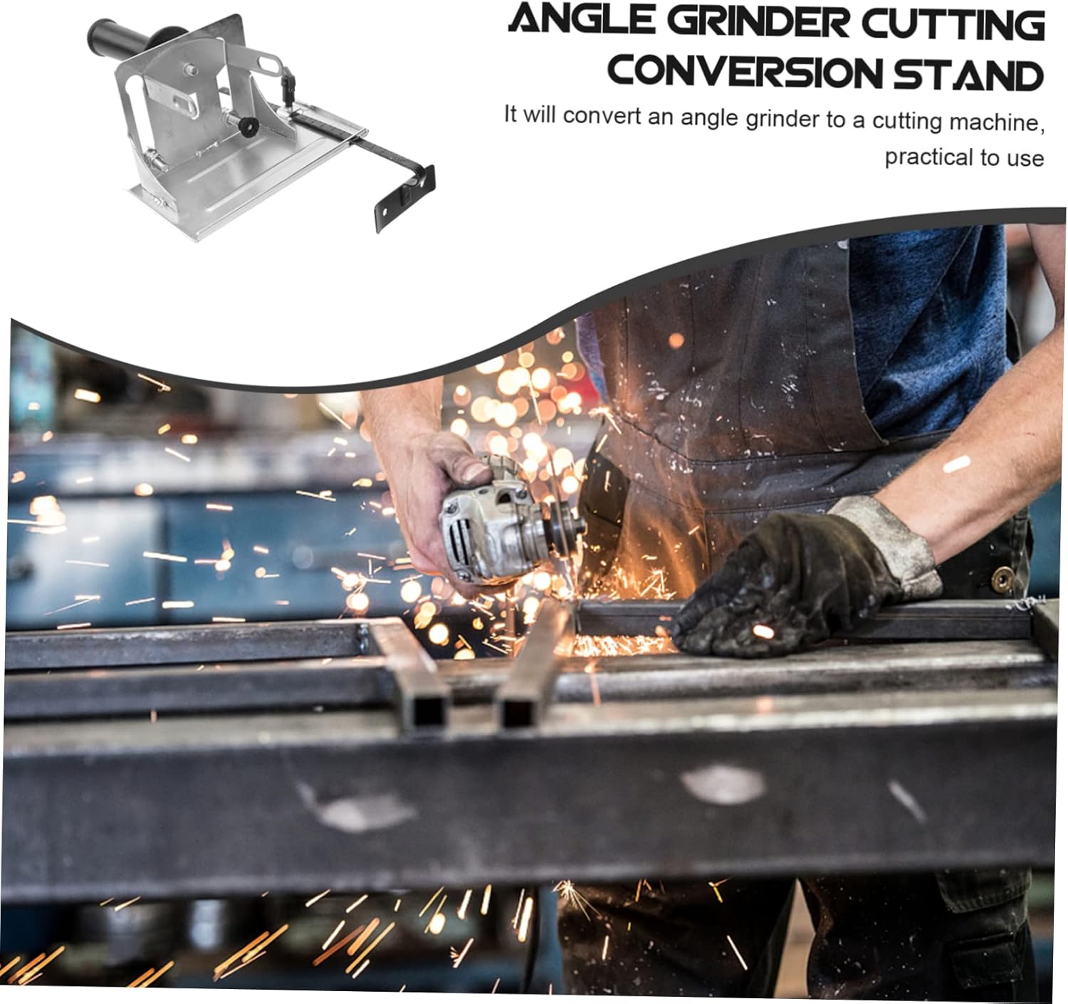 OSALADI Angle Bracket Angle Conversion Cutting Machine Base Tool Grinder Base Plate for Tool Stand Adjustable Cutting Comfortable Handle