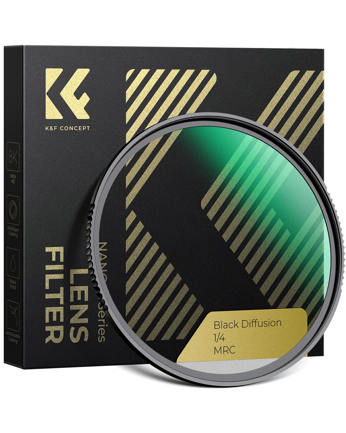 Amazon | K&F CONCEPT 43mm ブラックミスト1/4 ソフト効果 1/4