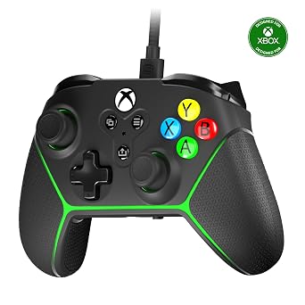 وحدة تحكم Surge Microwatt Junior السلكية باللون الأسود لأجهزة Xbox Series X|S وXbox One وWindows