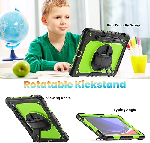 Miniatura 3 de Herize Samsung S9 Case 11 Inch with Screen Protector Pen Holder  Galaxy Tab S9 FE 10.9 inch Case for Kids  Full-Body Silicone Protective Case W360