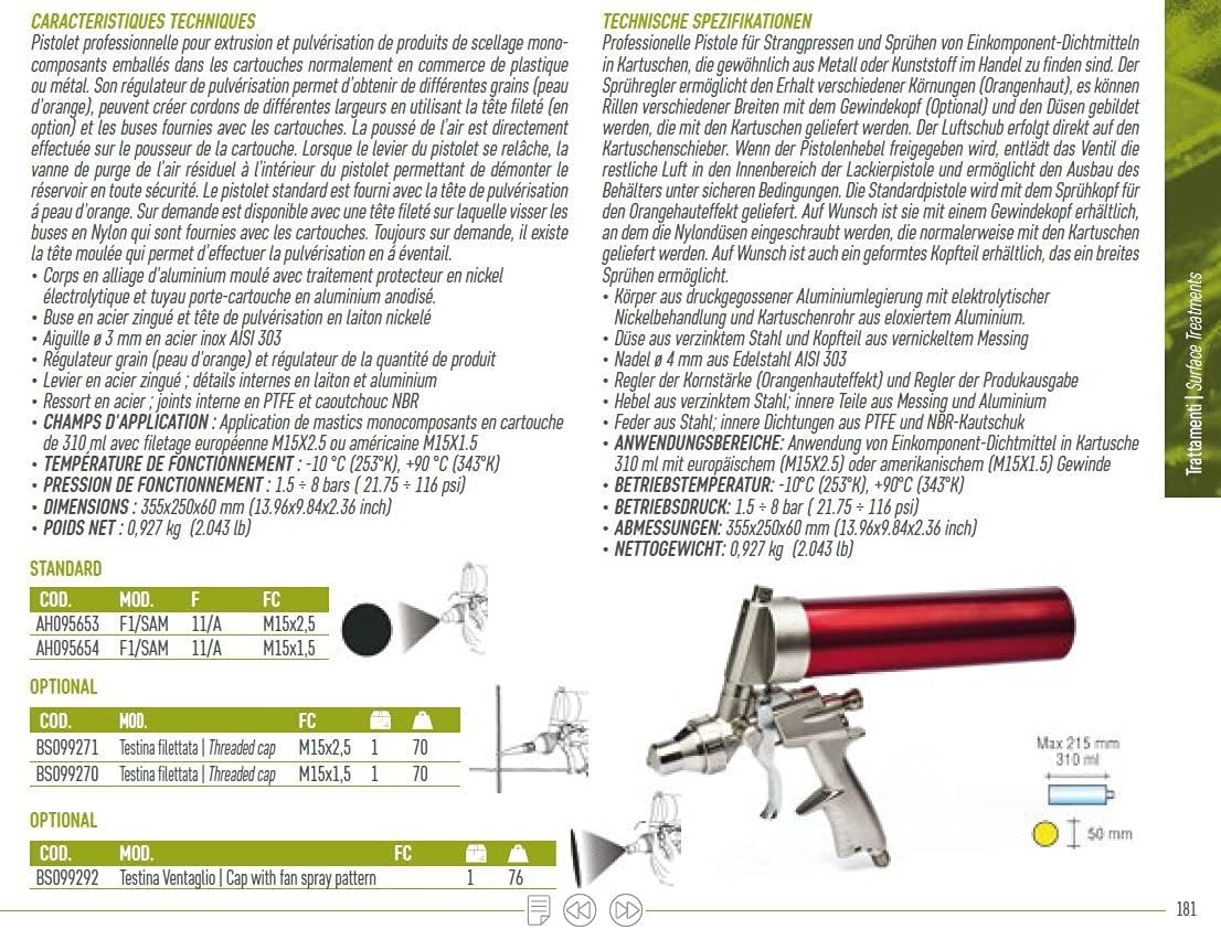 ANI F1/SAM Gun for Single Component CARTRIDGES