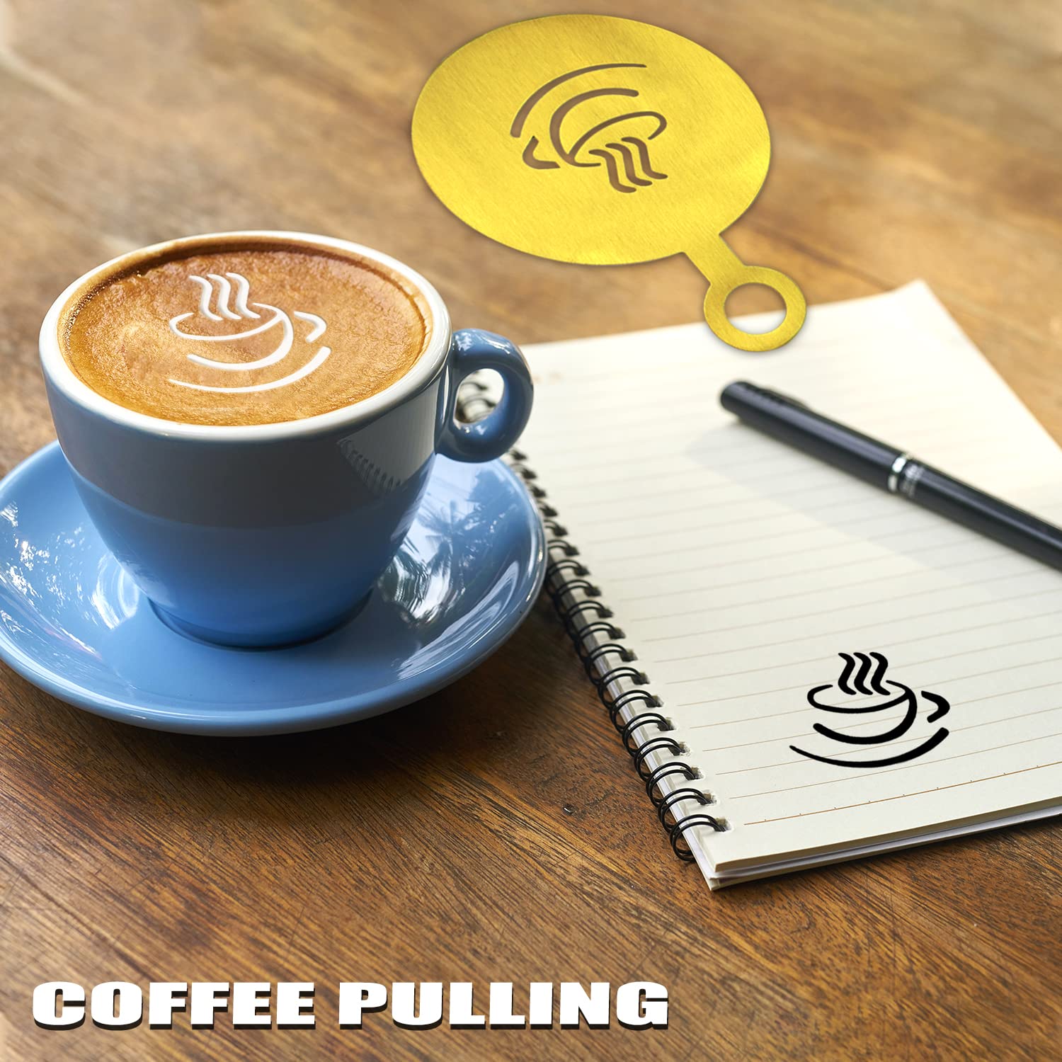 4 Pochoirs En Métal Pour Latte Art Et Décoration Gâteaux - Motifs Vintage Réutilisables Pour Café Et Pâtisserie