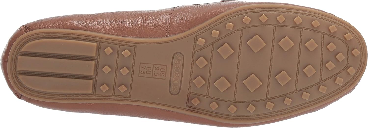 Aerosoles Women's Soft Driving Style Loafer 5 Dark Tan Leather