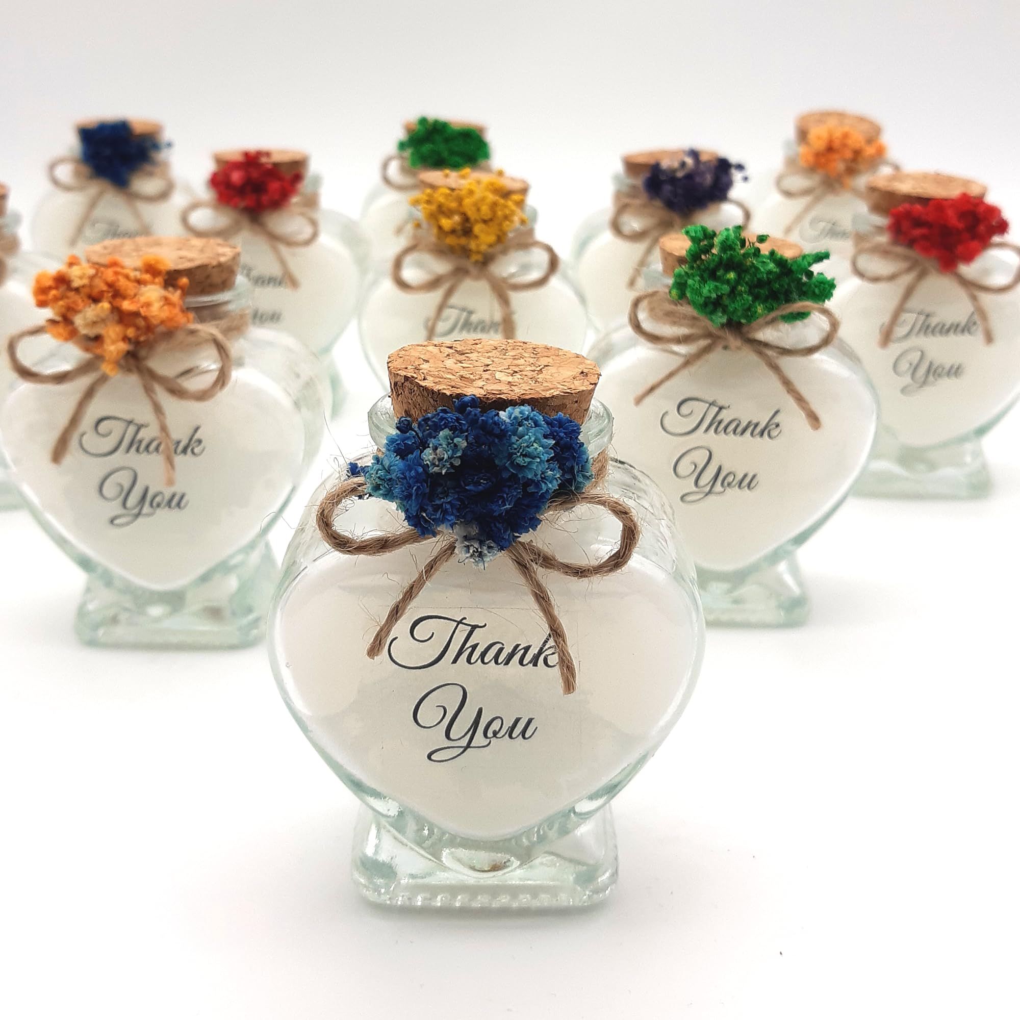 detalles boda para invitados, 20 velas en cristal personalizadas Detalles Comunion, Bautizo, Boda, Regalito Invitados, ideal como regalo recuerdos comunion (blanco, juego de 20)