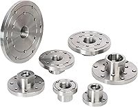 Vista 2 de Placa frontal de torno de madera de 2 pulgadas de acero, placa frontal de portabrocas de máquina de carpintería de husillo de 1 pulgada x 8 TPI