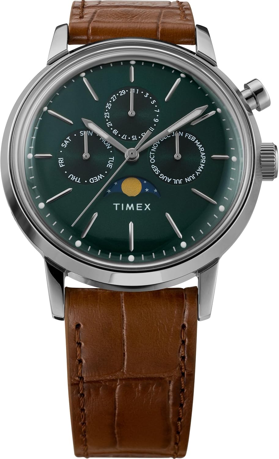 Timex Men's Marlin Jet 40mm Watch - Brown Two- Piece Quick Release Brown Dial Stainless Steel Case