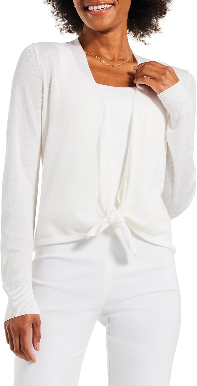 NIC+Zoe All Year 4-Way Cardigan, Paper White, PL - Image 2