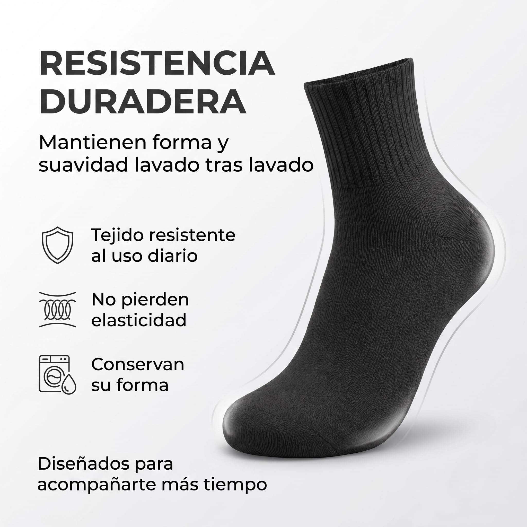 12 Pares Calcetines Deporte Hombre Mujer – Pack Calcetines Caña Media Unisex para Running, Gimnasio, Tenis, Trabajo, Uso Diario – 85 % Algodón Transpirables, Cómodos y Suaves.
