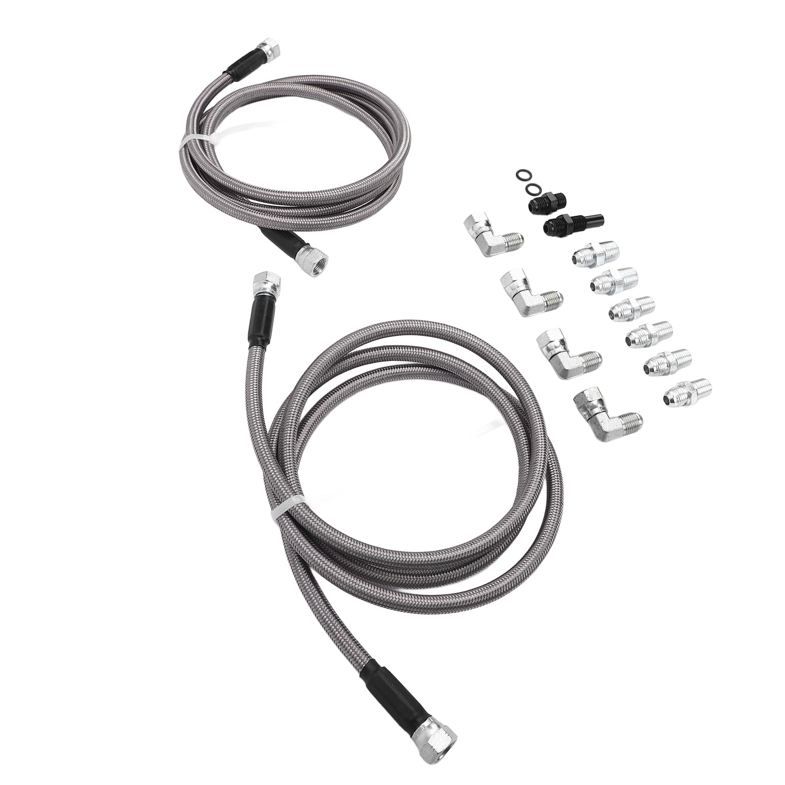 6AN 70 Zoll Getriebeflüssigkeit Ölkühler Schlauchleitungssatz Edelstahl PTFE Ersatz für TH350 TH400 4L80E 4L60E 700R4 AOD