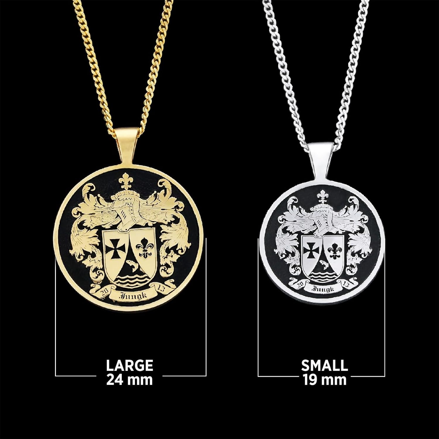 Family Crest Pendant, Personalized Pendant Necklace, Gift for Her, Family Crest Necklace, Coat of Arms Jewelry, Customized Gift