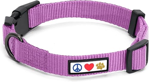 Collar para mascotas Pawtitas, de 6 pies, suave, ajustable, color sólido, de nailon. El collar y arnés a juego para perros y cachorros, se venden