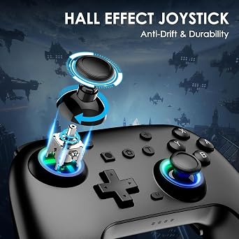Switch Controllers 2 Pack with Charging Dock, Switch 2 Controller for Nintendo Switch/Switch 2/OLED/Lite, RGB Wireless Switch 2 Pro Controller with Wake up/6-Axis Gyro/Dual Vibration/Turbo/Screenshot