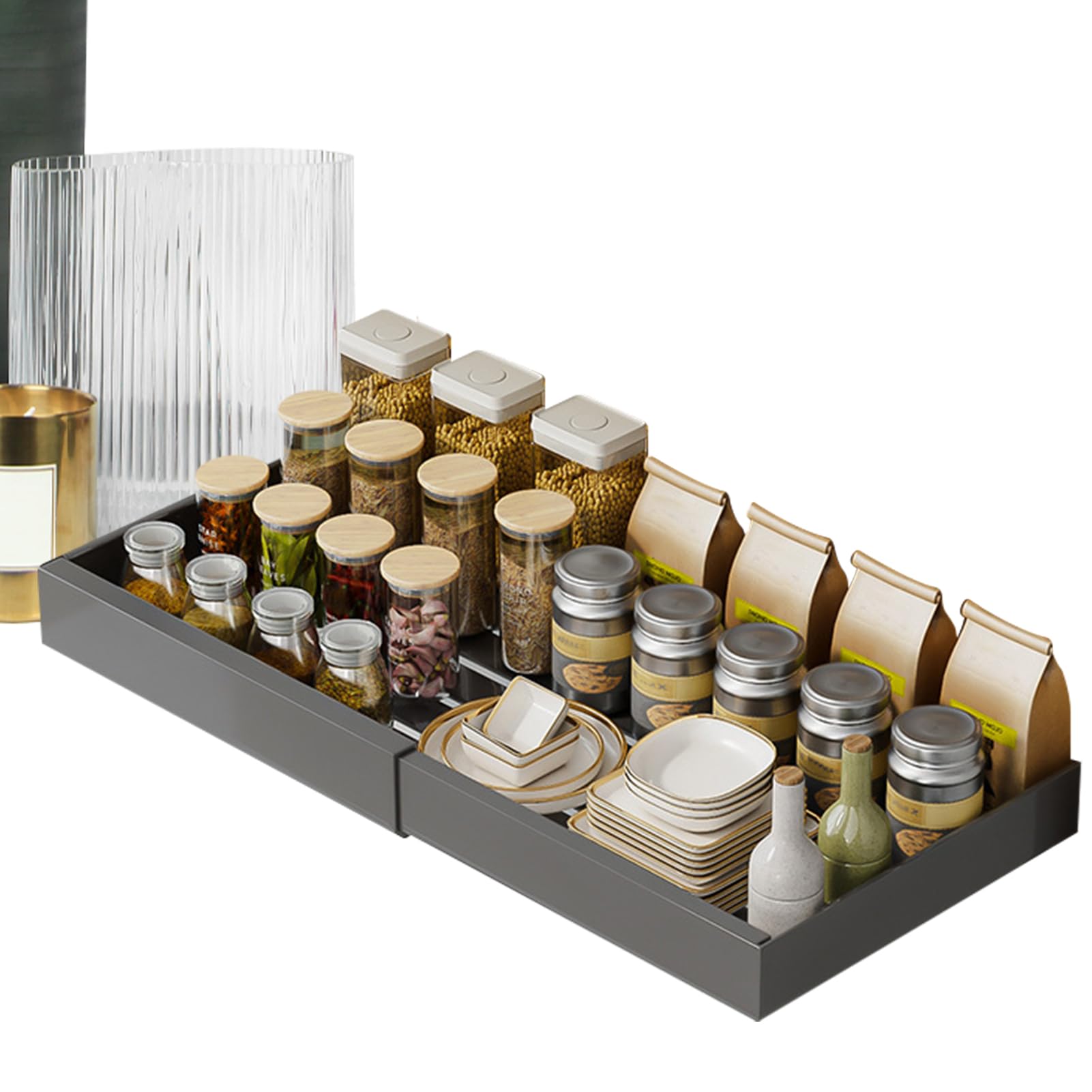 Organizadores y Almacenamiento Bajo Fregadero Almacenamiento Retráctil | Organizador Bajo Fregadero Extraíble Para Cocina Baño Despensa Armario Estante Or