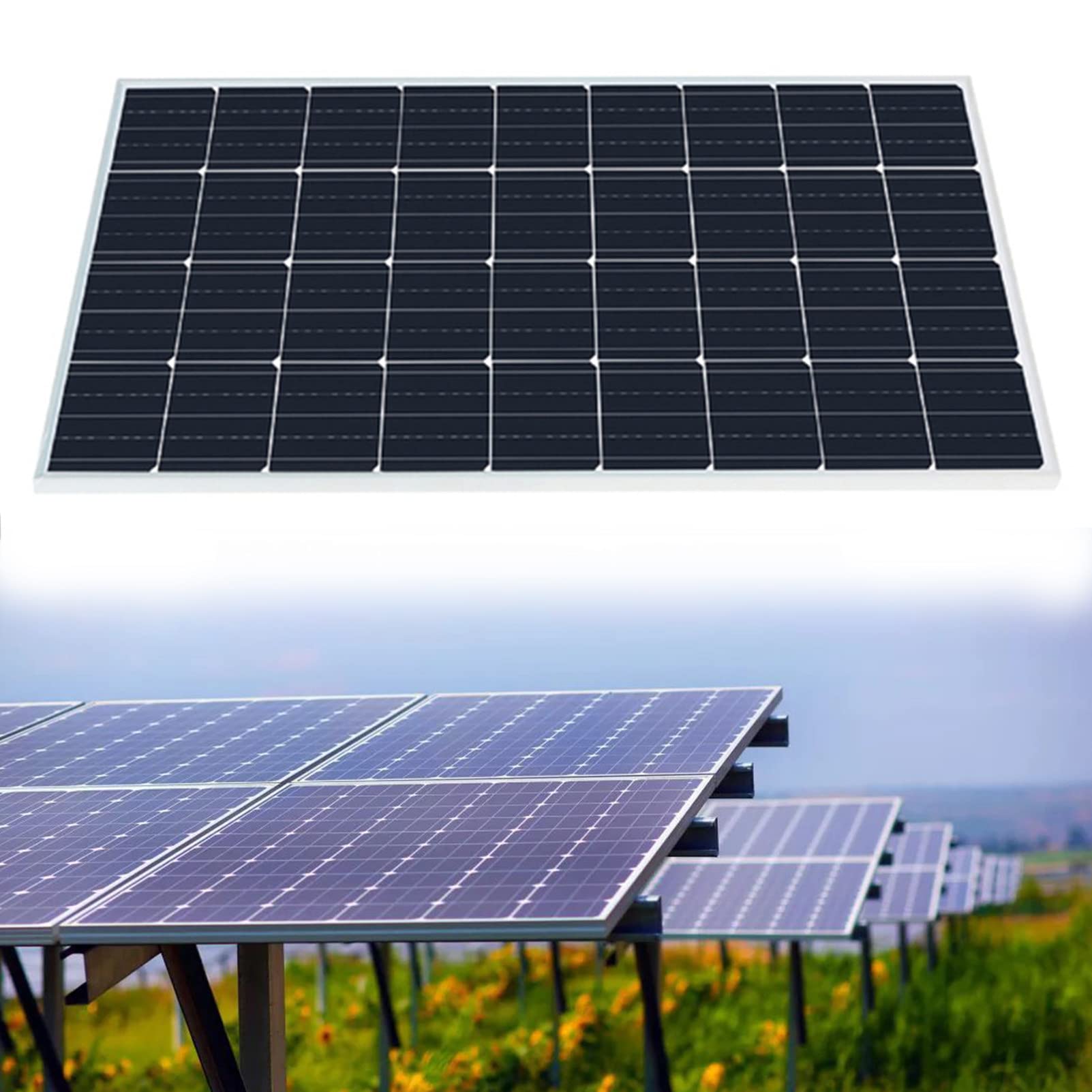 Kit Pannello Solare, Pannello Solare 400 W Watt 18 V 2 x 200 W modulo fotovoltaico monocristallino per roulotte, Barca, Auto, casa, Ricarica Batteria 12 V (200 W), OnePiece