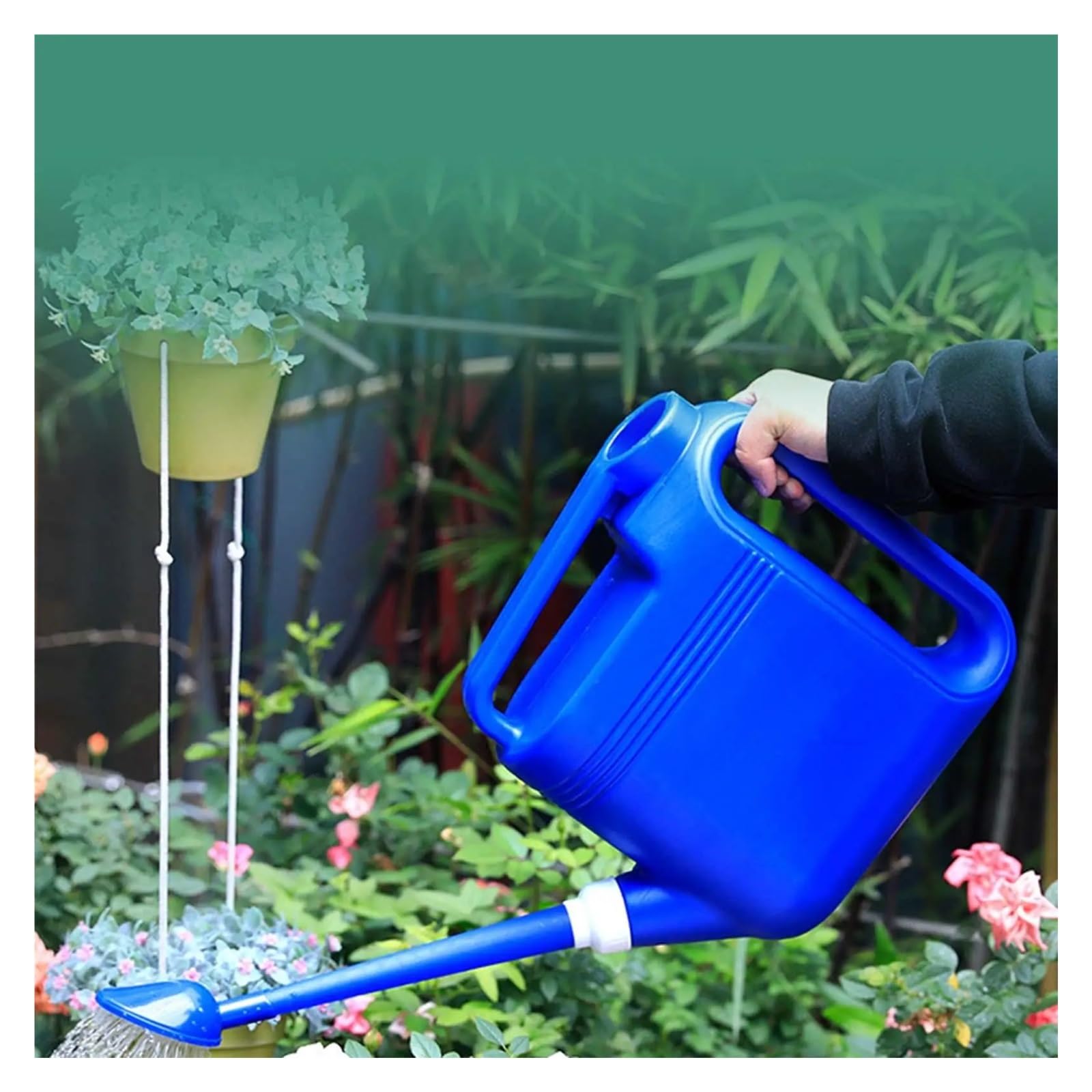 Arrosoir Arrosoir ménager Grande capacité arrosoir à Long Bec Jardin agricole Douche à Fleurs Grand Vaporisateur à Fleurs pour Usage Domestique(5L Lake Blue)