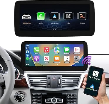 12.3 inch Touchscreen Wireless CarPlay Android Auto Multimedia Car Radio Receiver Compatible with Mercedes Benz E Class W212 with NTG4.5/4.7 System 2013-2015
