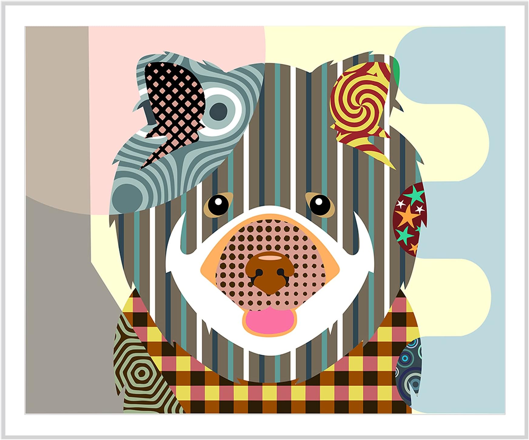 Chow chow Dog Canvas Pop Art Chinese Pet Print Animal Painting Unframed