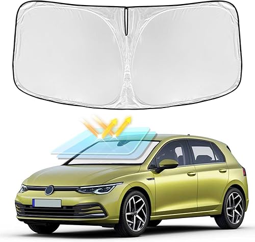 Miniatura 15 de Parasol de 4 capas para parabrisas, ajuste personalizado, tela 240T, parasol retráctil que bloquea los rayos ultravioletas, accesorios para automóvil