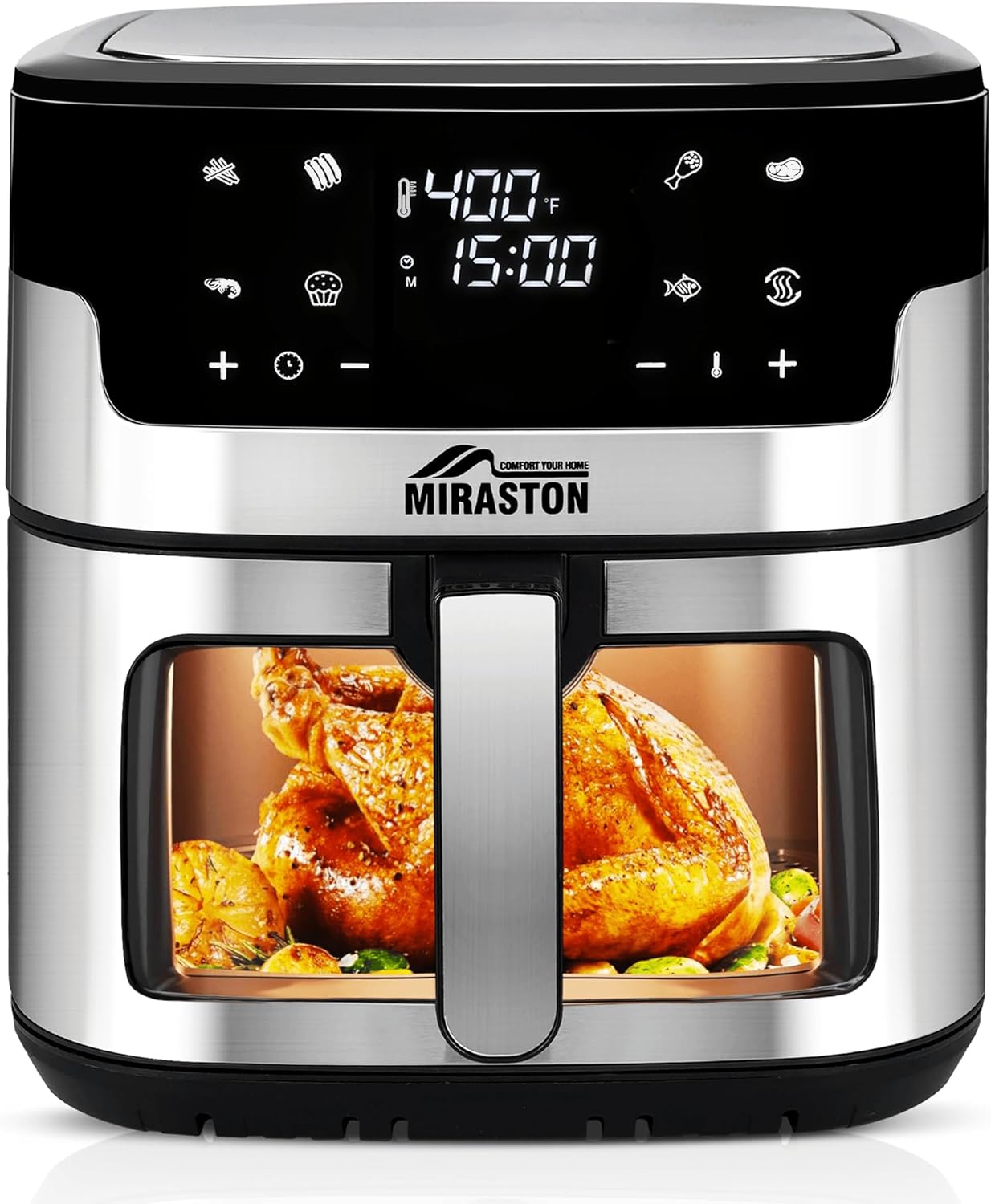 8.5QT Air Fryer, Family Size Digital Air Fryers, BPA-Free, Smart Touchscreen with 8-Preset, Air Frying, Reheat Leftovers, Party Food, Fast Cooking, Dishwasher-Safe, for Kitchen 8.5QT Air Fryer, Family Size Digital Air Fryers, BPA-Free, Smart Touchscreen with 8-Preset, Air Frying, Reheat Leftovers, Party Food, Fast Cooking, Dishwasher-Safe, for Kitchen