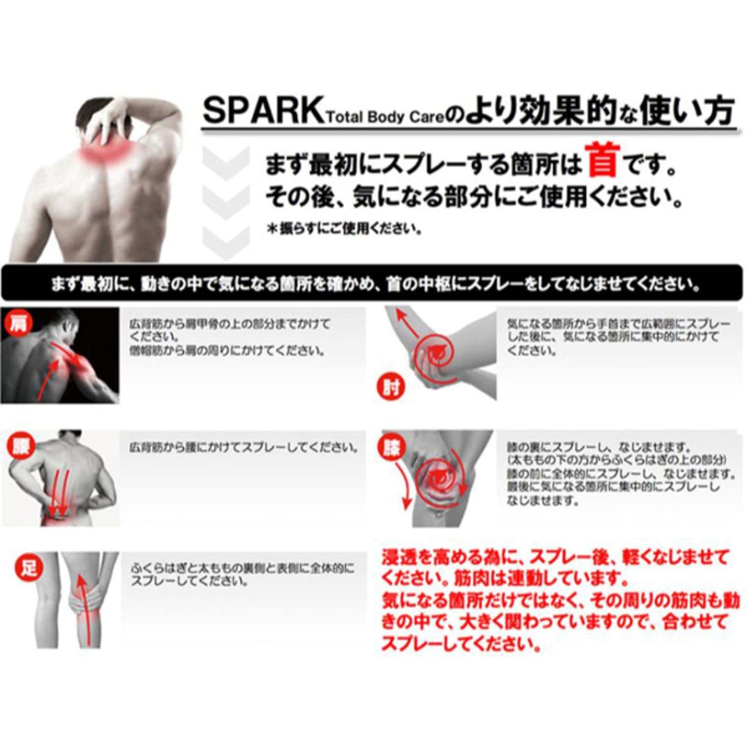 Amazon.co.jp: パルード SPARK U Total Body Care フォーム ブラック