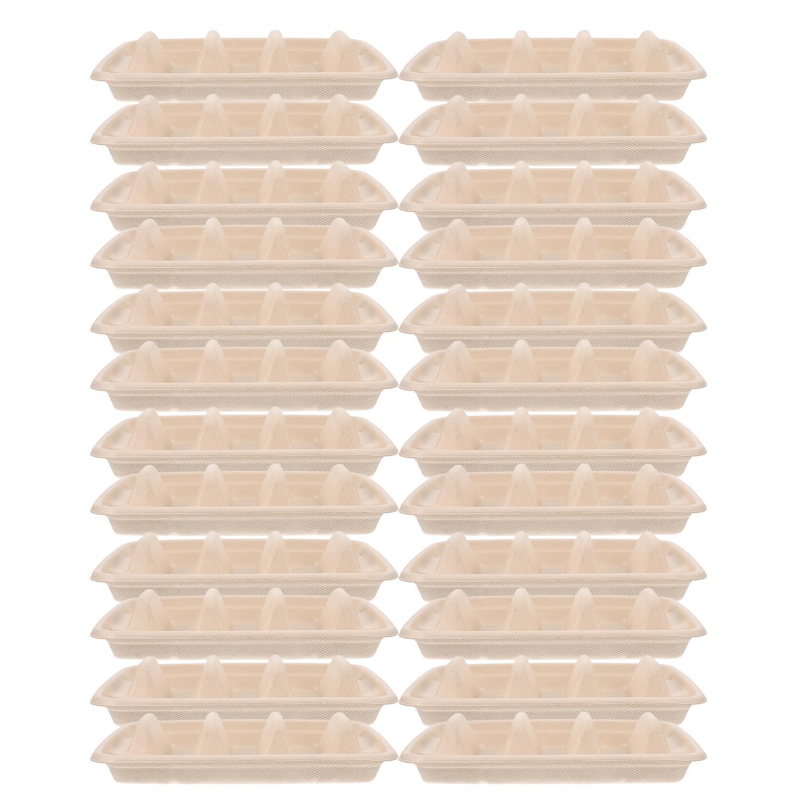Soporte de papel para tacos y burritos TEHAUX | Pack de 50 platos desechables beige