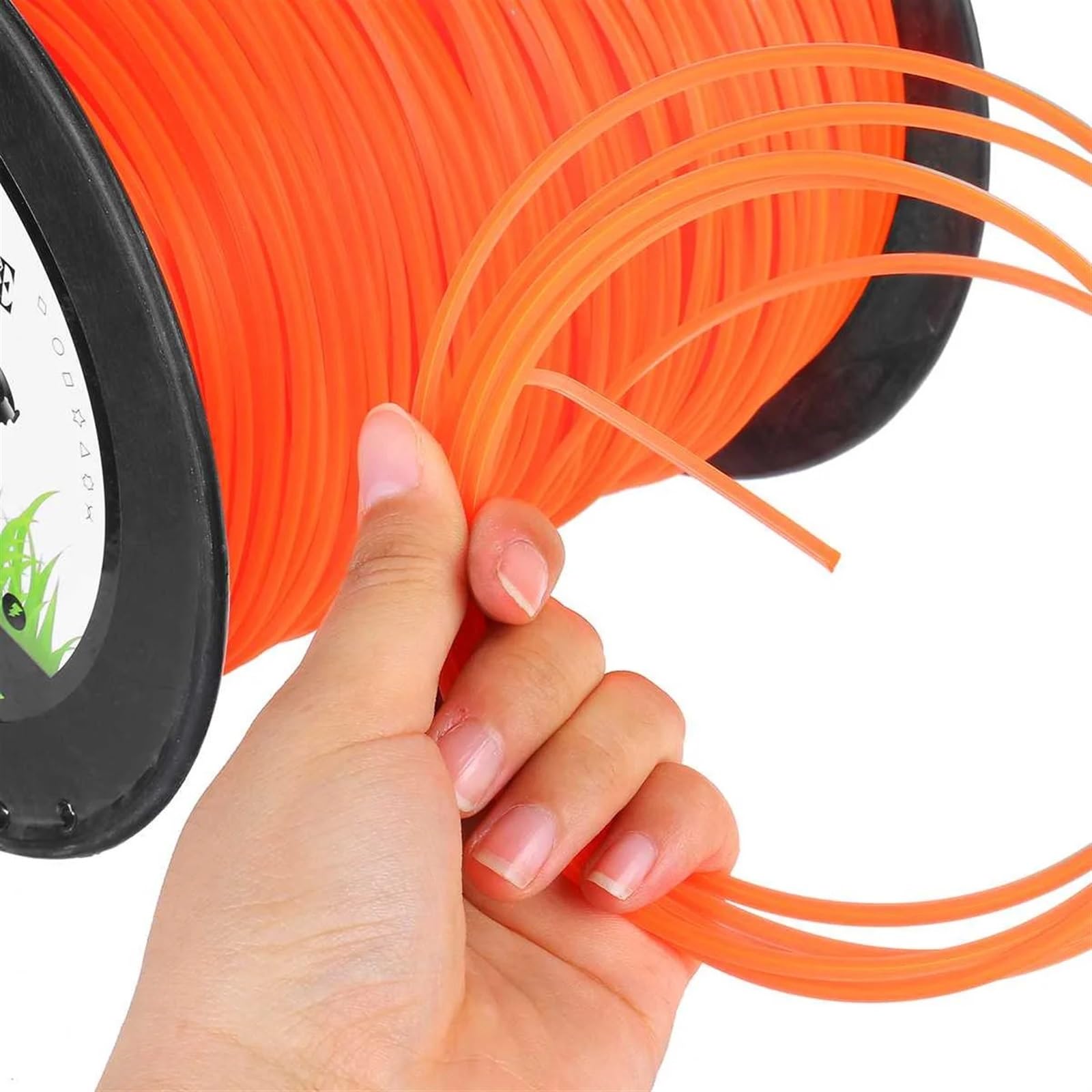 Filo Decespugliatore 30 m/50 m 1 Bobina Arancione Rotondo Decespugliatore Strimmer Trimmer Linea Cavo di Filo 2.4mm for Tosaerba in Nylon Linea Parti di Ricambio(Color-B)