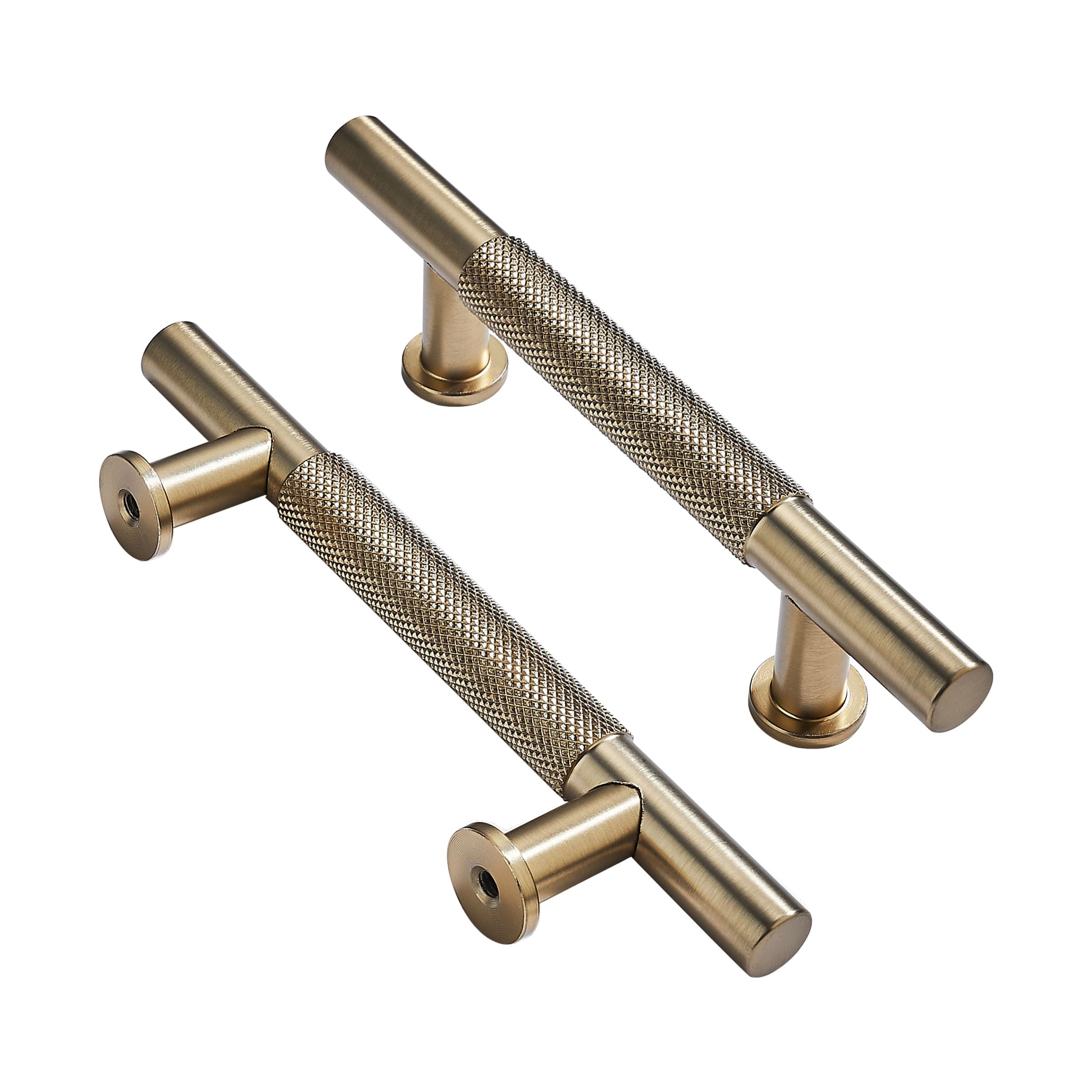 Khtumeware - 3041B Brushed Brass Cabinet Pulls CTC 4 in (102 mm) 10 Pack