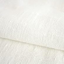 Hans-Textil-Shop Fabric Sold by the Metre Plain Ecru 100% Linen - 1 Metre, Linen Fabric, Dresses, Trousers, Skirt, Blouse, Shirt, Curtains, Cushions, Tablecloths