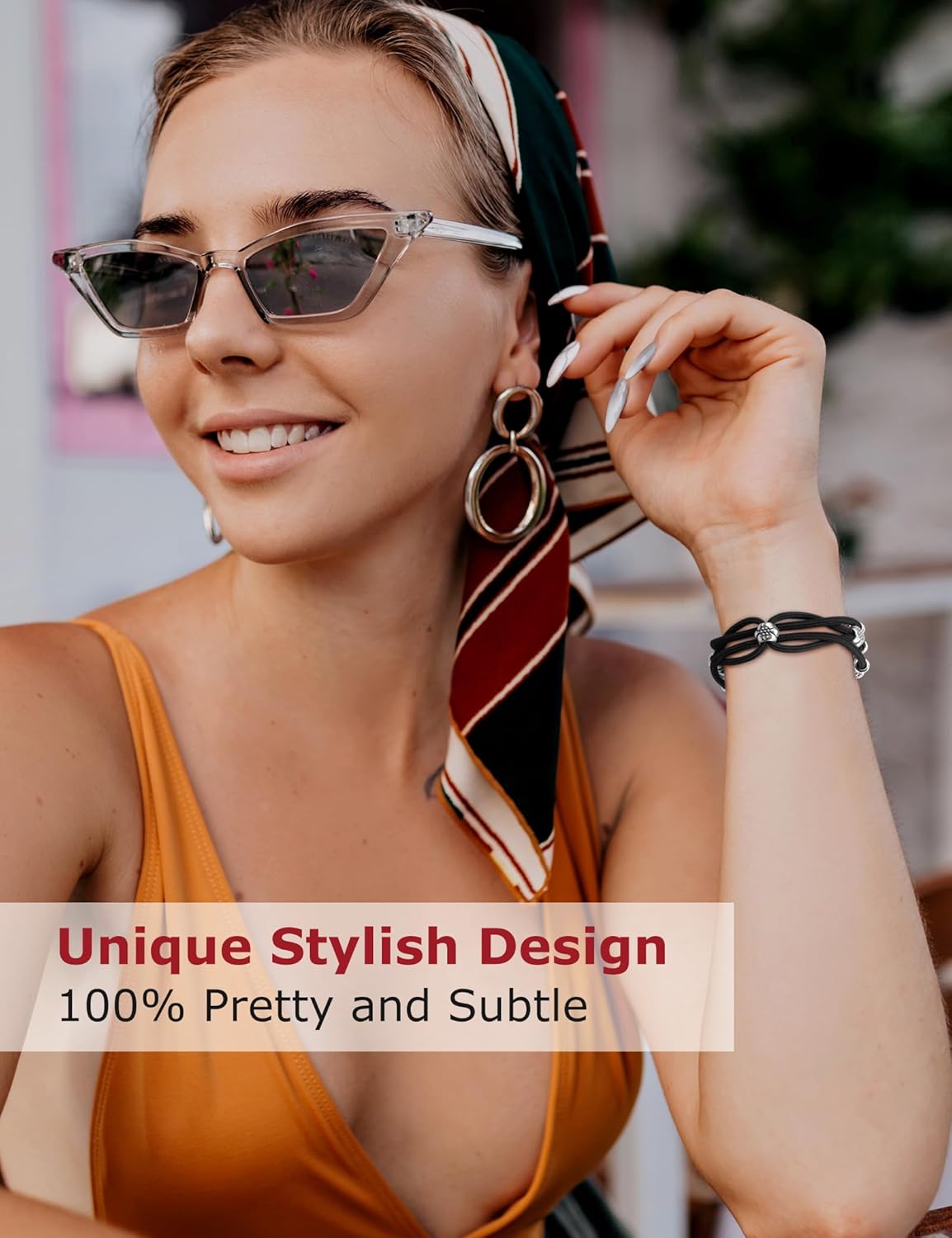 TOYOUTHS Boho Beaded Bracelet Band Compatible with Samsung Galaxy Watch 7 6 5 4 FE 40mm 44mm/Watch 6 Classic/Watch 5 Pro/Watch 4 Classic/Active 2/Watch 3 Women, 20mm Stretchy Solo Loop Dressy Strap - Image 6