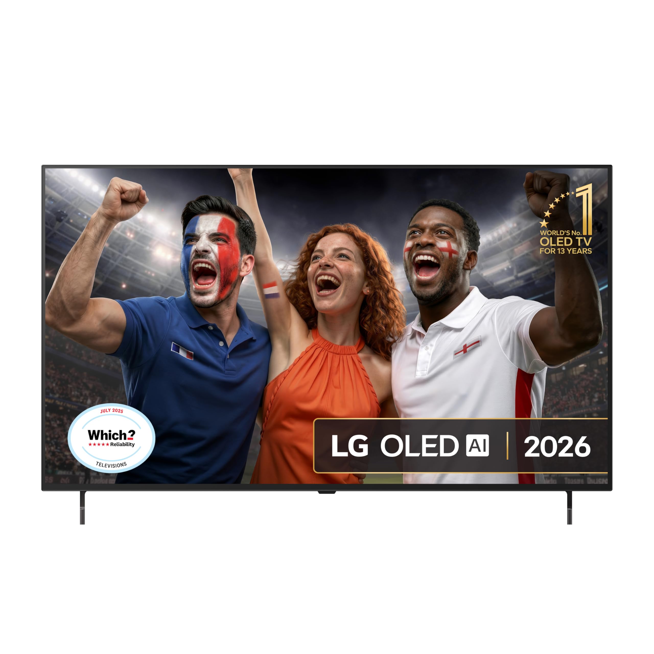 LG OLED AI B6 55-inch 4K Smart TV - OLED55B6ELC (α8 AI Processor 4K Gen3, 120Hz (VRR 120Hz), Dolby Vision, Dolby Atmos, FILMMAKER MODE™ [Model year 2026]