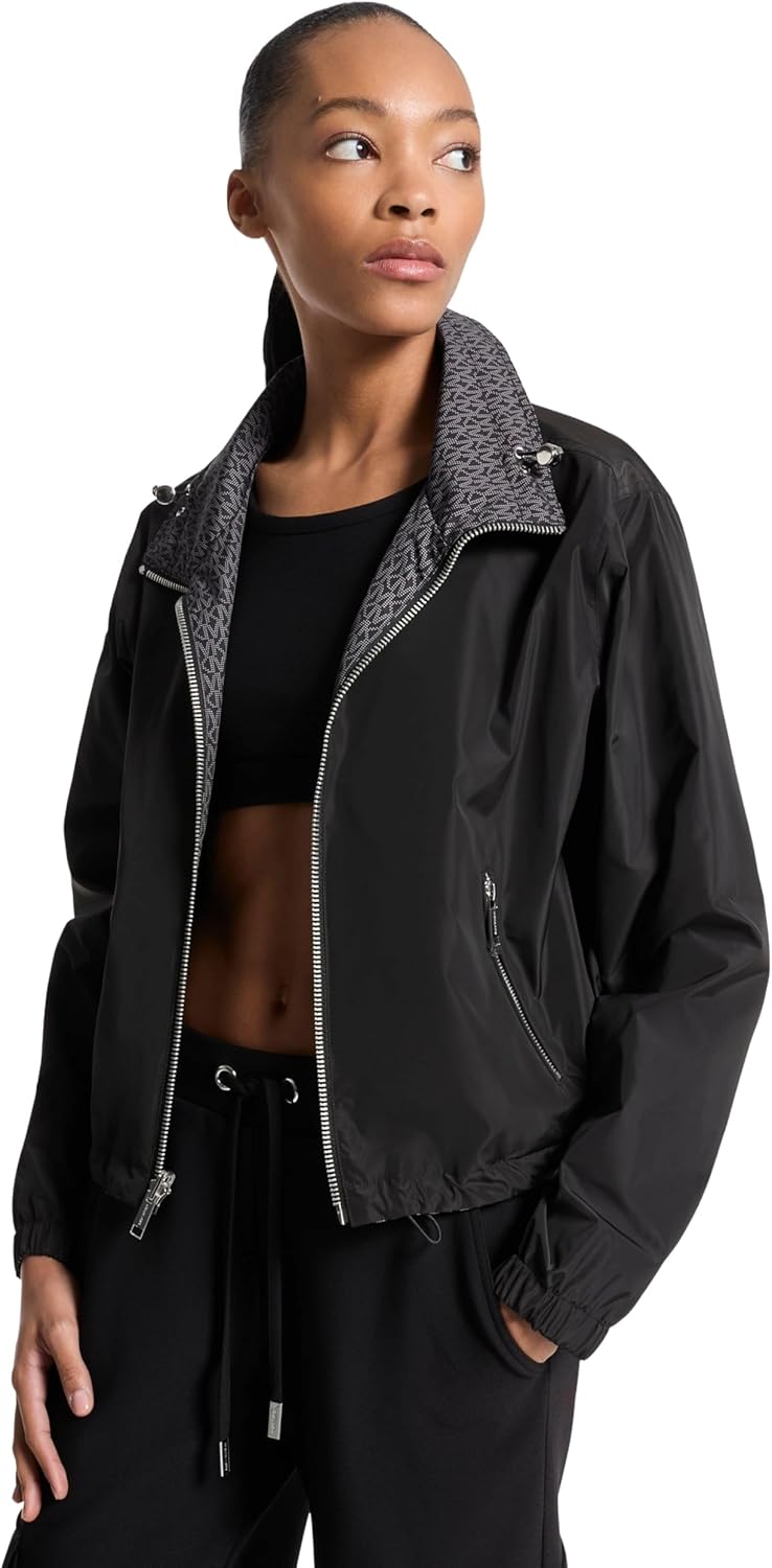 Michael Kors Women's Reversible Mk Logo Jacket
