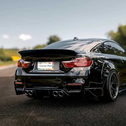 Miniatura 7 de TUBAMQ Marcos de matrícula, marco de matrícula retro Groovy Swirl Burst, marco de metal de aluminio a prueba de óxido, accesorios de automóvil para