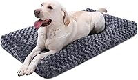 Vista 15 de KSIIA Cama lavable para perro, cama de lujo para perros, cómoda almohadilla antideslizante para mascotas, para razas de perros grandes, jumbo, Gris