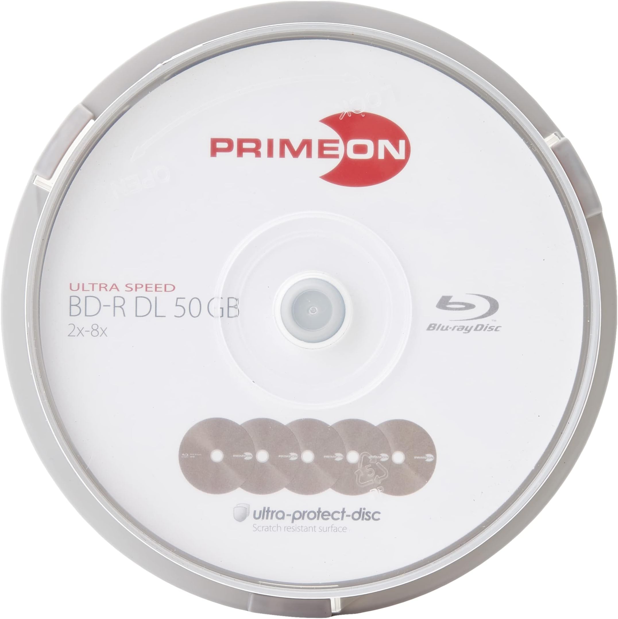 BD-R DL 50GB/2-8x Cakebox (10 Disc), ultra-protect-disc Surface