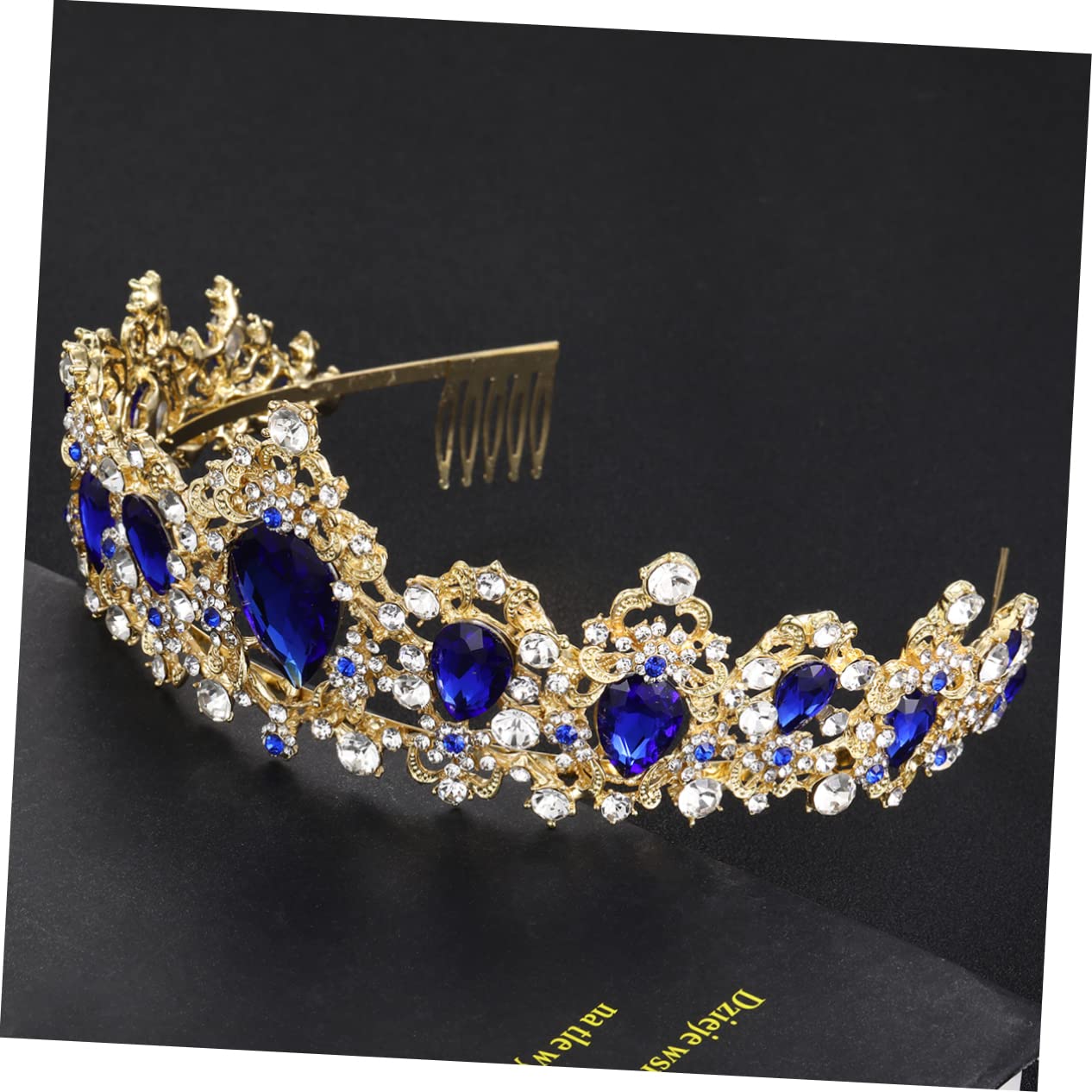 Beaupretty 3 Piezas Novia De Cristal y Tiaras De Cristal Dorado Para Damas Tiara Para La Boda De La Novia Reina Tiara Para Mujer De Boda Hada De Las Mujeres