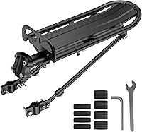 Retractable Aluminum Alloy Bike Rear Cargo Rack - Adjustable Mount for Road, Mountain & Fat Bikes, 55lbs Capacity