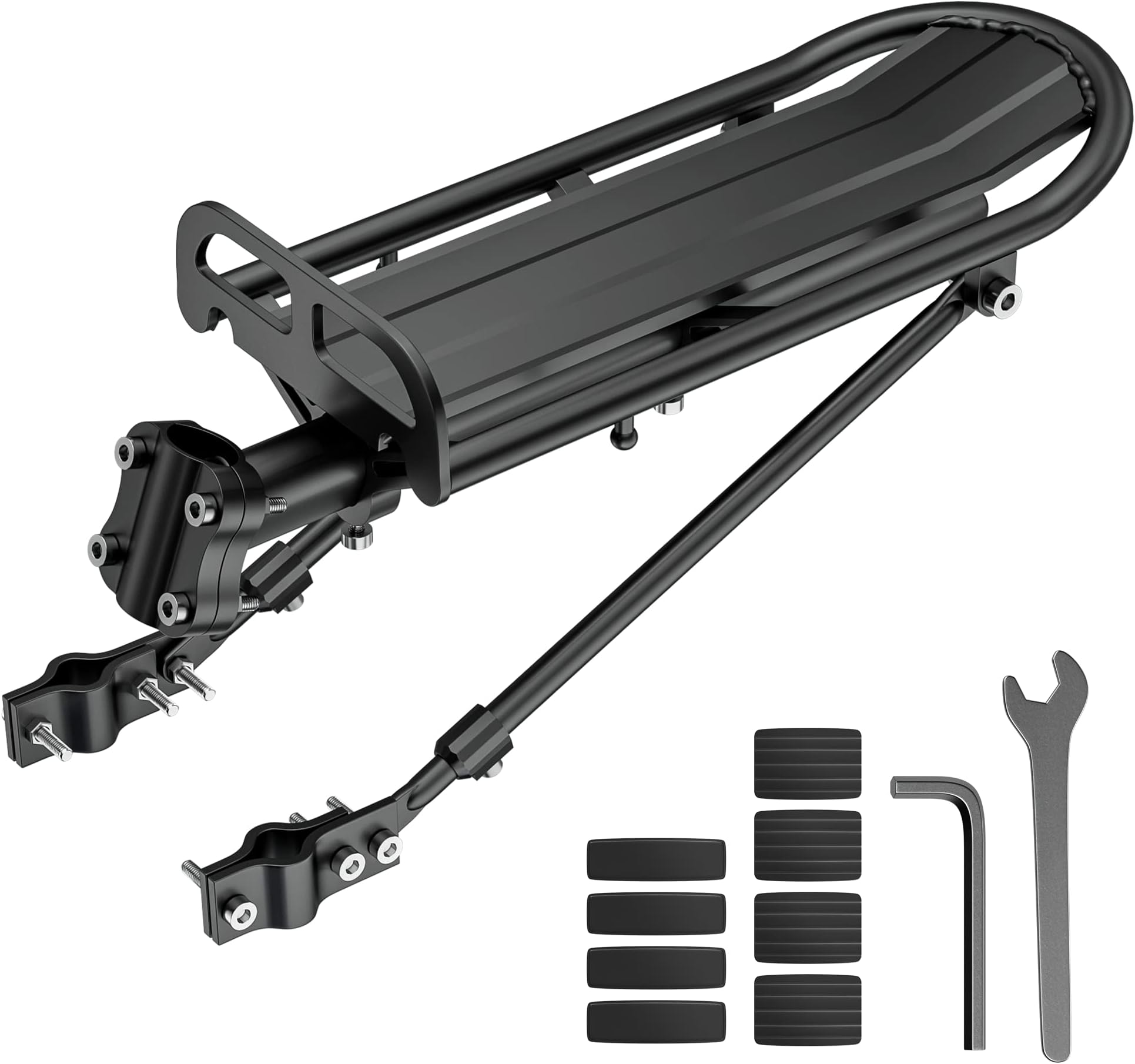 Outtag Bike Rear Rack Retractable Aluminum Alloy Bicycle Cargo Rack Mount Cycle Luggage Carrier Rear Seat Post Rack(Upgraded Version), Max Weight 55lb