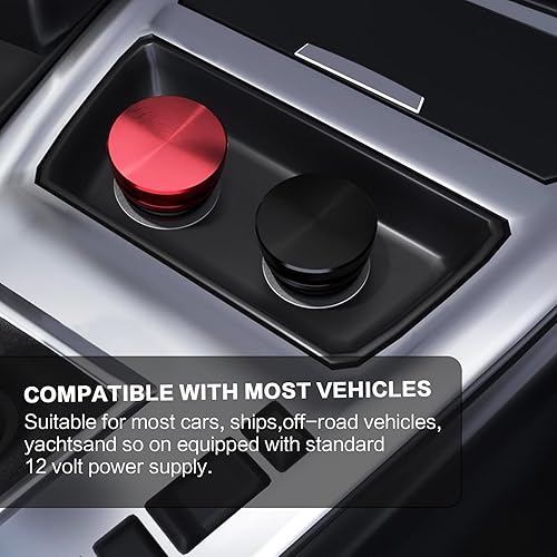 Miniatura 2 de Tapón de aluminio para encendedor de cigarrillos, 2 unidades, a prueba de polvo, con anillo de fijación de goma, decoración divertida, accesorios de