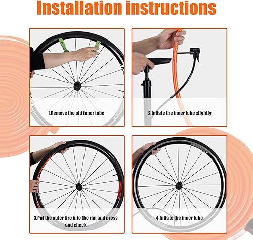 Miniatura 9 de Tubos, 700c Tubo Interno para 700x18-32c 2PCS Bicicleta de Carretera Tubo Interior de TPU Material Ligero Resistente a la Punción de Bicicleta Tubo