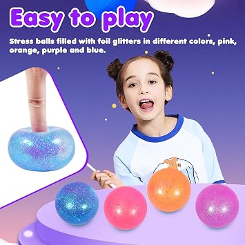 3pc 2.4in Stress Ball Squeeze Ball Slow Rise Squishy Stress Relief